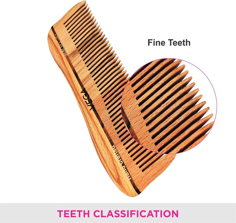 VEGA Natural Wooden Styling Comb - Wooden Color - Image 5